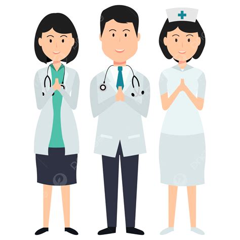 Doctor Illustration Female And Male Design Vector Art Doctor Vector