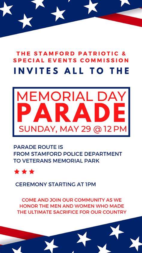 Stamford Memorial Day Parade 2024 Schedule Blanch Maxine