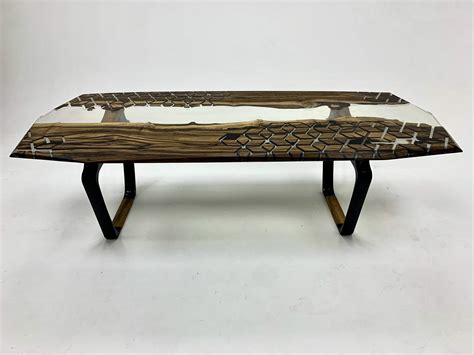 Walnut Epoxy Resin River Dining Table For Sale At 1stdibs