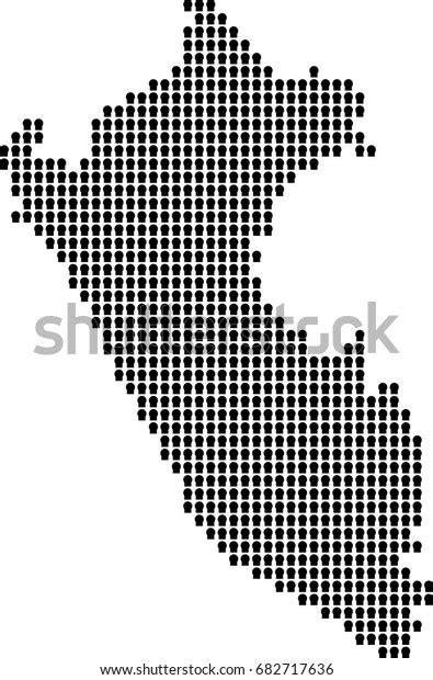 Map Peru Stock Vector Royalty Free 682717636 Shutterstock