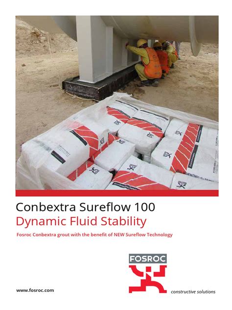 Fosroc Conbextra Sureflow 100 Brochure Pdf Specification Technical