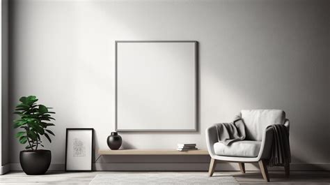 Premium AI Image | Modern Home Interior in Black and White Colors