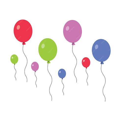 Premium Vector | Birthday balloons vector free