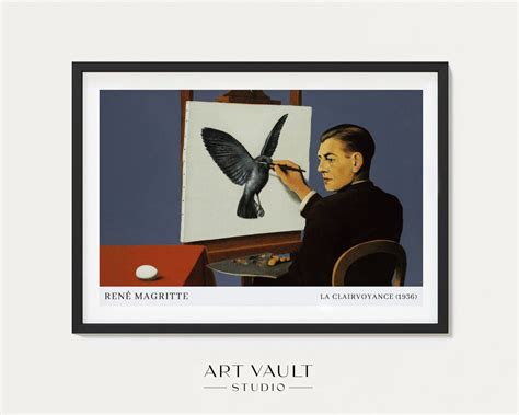 René Magritte La Clairvoyance 1936 René Magritte Exhibition Poster René