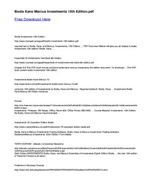 investments bodie  fill  printable fillable blank pdffiller