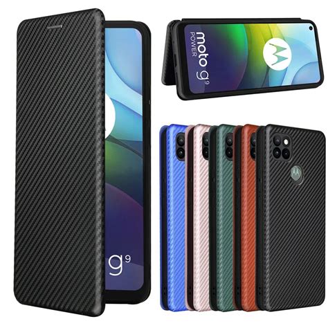 Funda De Fibra De Carbono Para Motorola Moto G Power Carcasa De Lujo