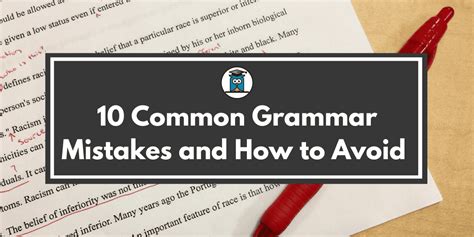 10 Common Grammar Mistakes And How To Avoid Them My Private Professor