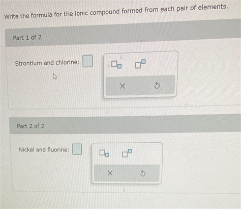 Solved Write The Formula For The Ionic Compound Formed From Chegg