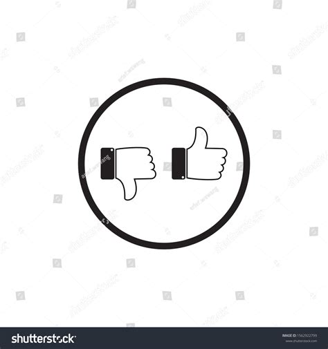 Like Dislike Icons Set Thumbs Thumbs Stock Vector Royalty Free