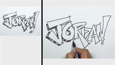 How To Draw Graffiti Letters Jordan Mat