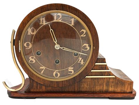 Antiques Atlas Art Deco Walnut Westminster Chiming Mantle Clock