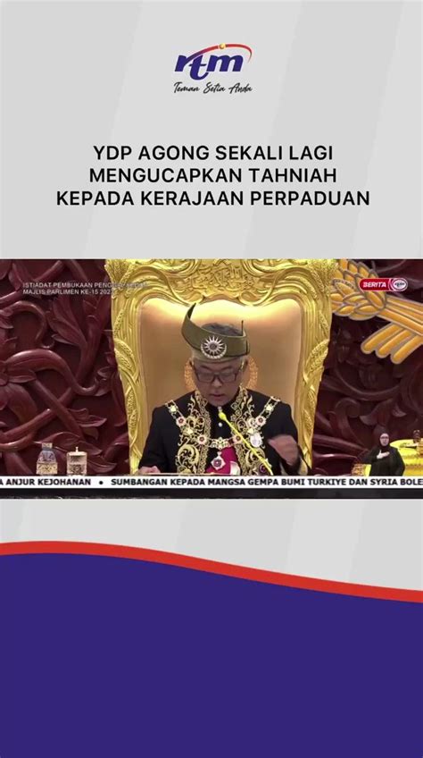 Rtm Malaysia On Twitter Baginda Juga Bertitah Supaya Rakyat Berlapang