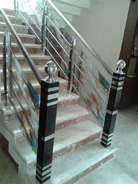 Stainless Steel Railing With Glass At Rs 2450 Feet Stainless Steel