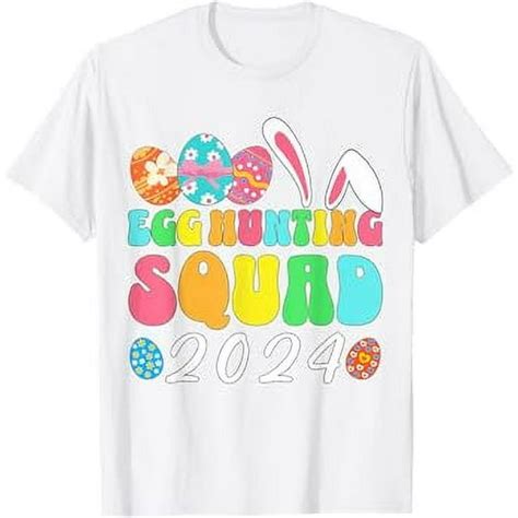 Egg Hunting Squad 2024 Easter Egg Hunt Crew Matching Group T Shirt