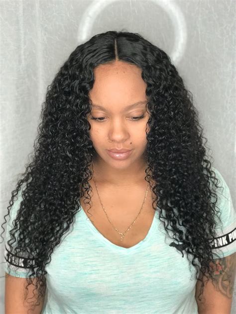 Middle Part Sew In With Closure Curly Hair Fashionblog