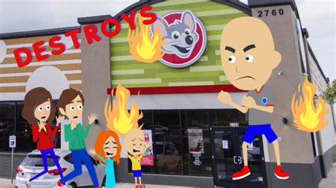 Classic Caillou Misbehaves At Chuck E Cheeses Grounded YouTube