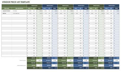 13 Free Vendor Templates Smartsheet