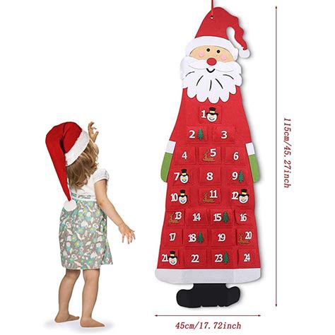 Calendar Advent Pentru Craciun 115cm Rosu Emagro