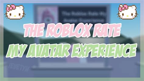 The Roblox Rate My Avatar Experience Youtube