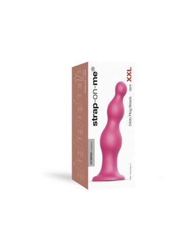 Strap On Me Dildo Plug Balls Metallic Raspberry Pink Xxl