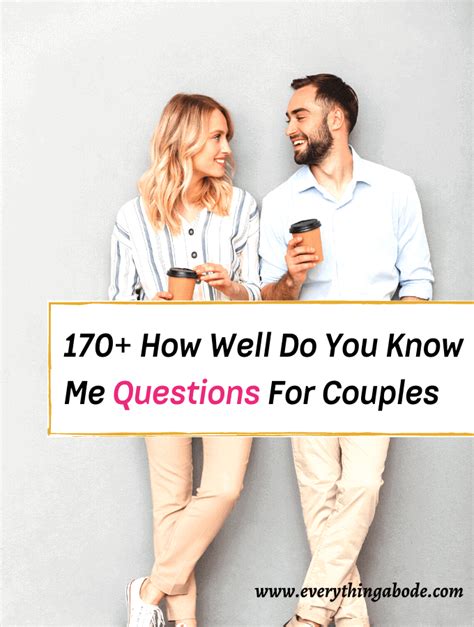 174 How Well Do You Know Me Questions For Couples Everything Abode