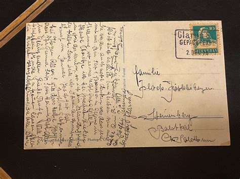 AK Kantonsspital Glarus Bahnstempel Glarus SBB Gepäck 1925 Kaufen