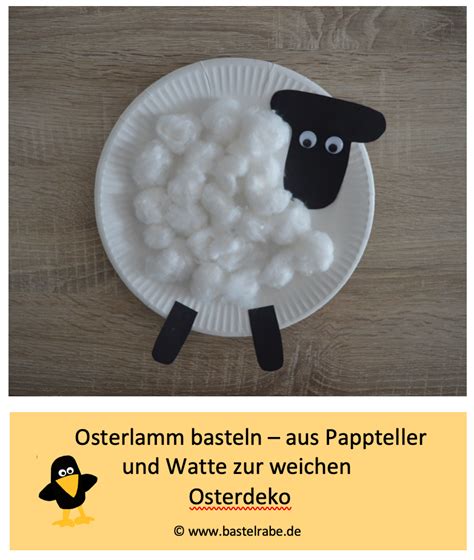 Osterlamm Basteln Basteln Diy Bastelideen Kinder Pappteller