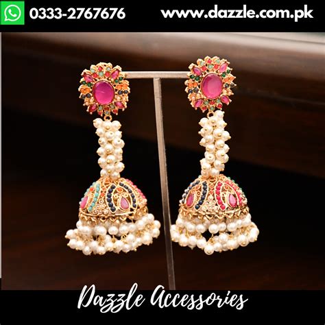 Nav Ratan Jhumka Earrings For Girls Dazzle Accessories