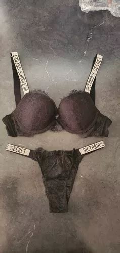 Conjunto Brasier Y Calzon Victoria Secret Very Sexy Negro Mercadolibre