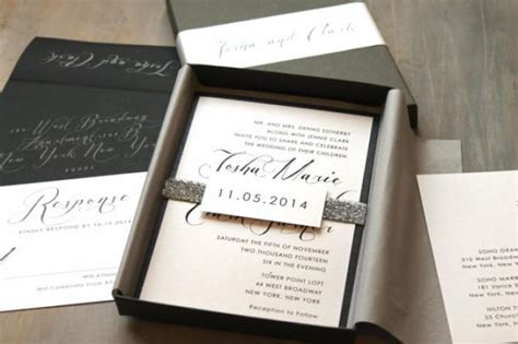 Modern Script Wedding Invitations Elegant Boxed Wedding Invitation