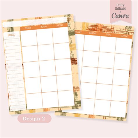 EDITABLE Monthly Planner Printable for HAPPY PLANNER Edit With Canva ...