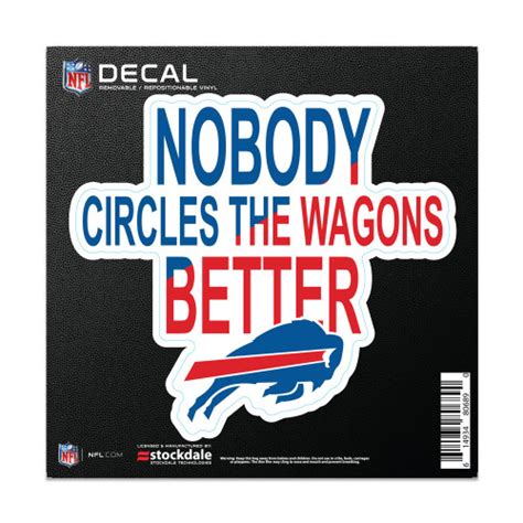 Buffalo Bills Decal 6x6 All Surface Slogan Sports Fan Shop