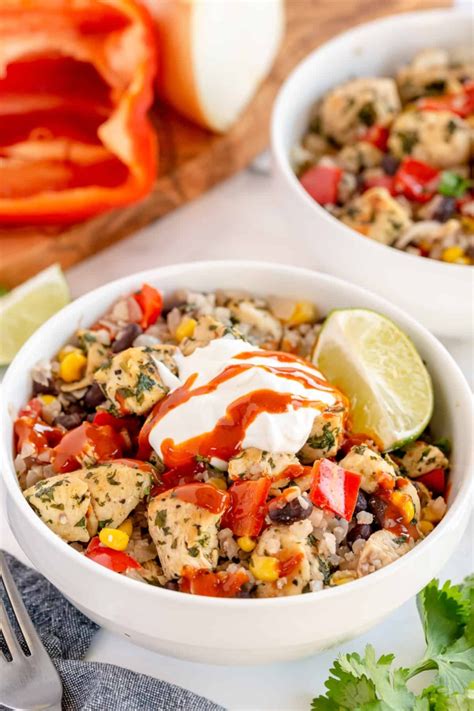 Cilantro Lime Chicken Bowls Wholesome Made Easy