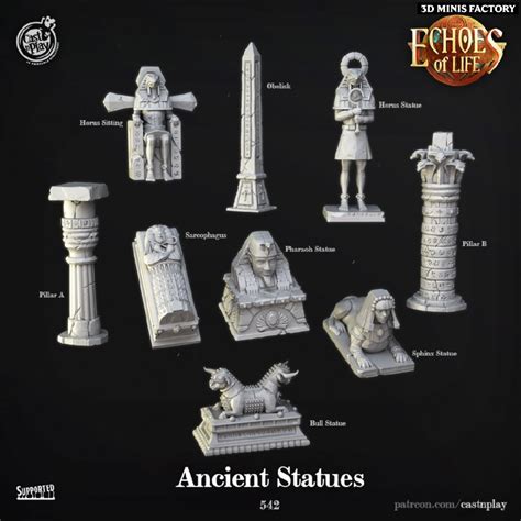 Ancient Statues From Cast N Play Echoes Of Life Blitz Accessories