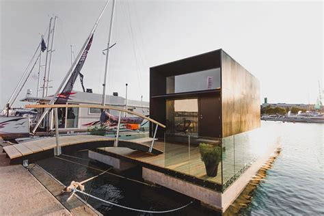 These Small and Stylish Prefab Houses Float on Pontoons - Maxim