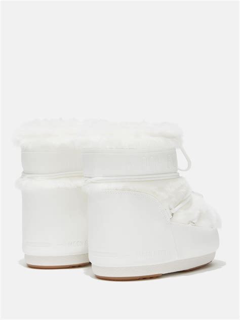 Botas Icon Low White De Pelo Sint Tico White Tienda Oficial Moon Boot Es