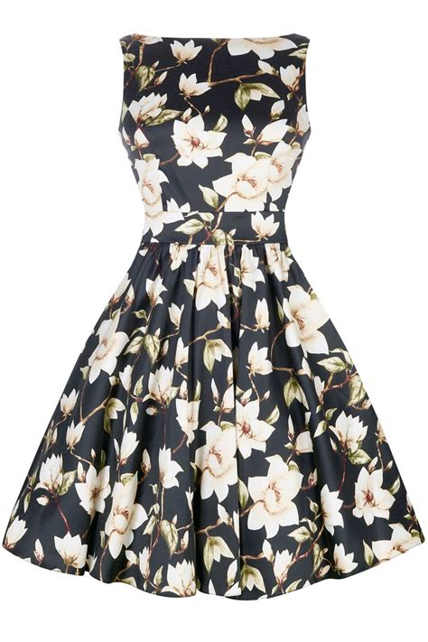 This Classic Lady Vintage 50s Tea Dress Features A 50s Style Flared