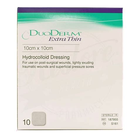 ConvaTec DuoDERM Extra Thin DHF10 CGF Hydrocolloid 4 X4 Sterile Self