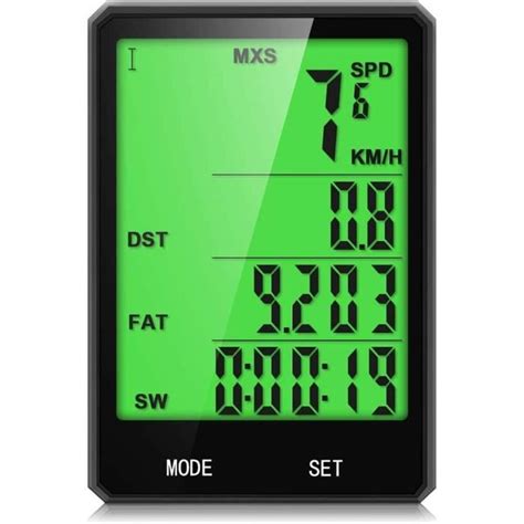 Compteur de Vélo étanche sans Fil avec écran LCD Backlight Compteur