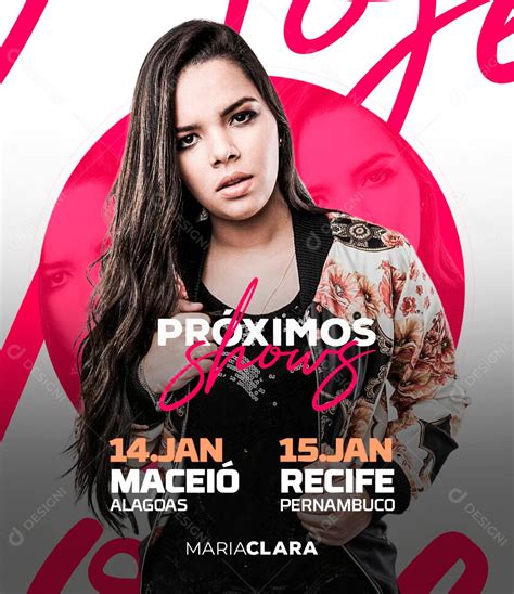 Flyer Próximos Shows Agenda Semanal Social Media PSD Editável download