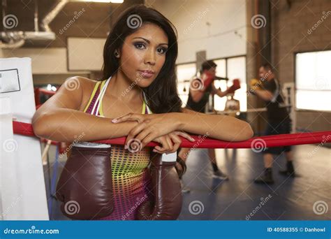 Latina Beauty Boxing Stock Image Image Of Lifestyle