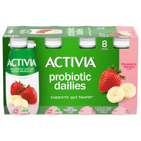 Save On Activia Probiotic Dailies Low Fat Strawberry Banana Yogurt