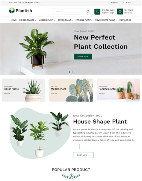 Crisp And Clean Shopify Themes For Selling Plants And Flowers