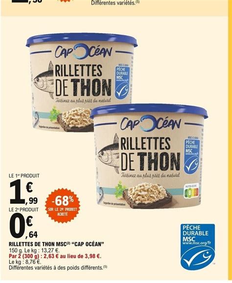 Promo Rillettes De Thon Msc Cap Oc An Chez E Leclerc Express