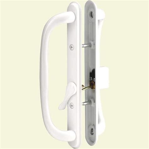 Prime Line White Diecast Keyed Sliding Door Handle Set With 10 In Pull C 1289 The Home Depot