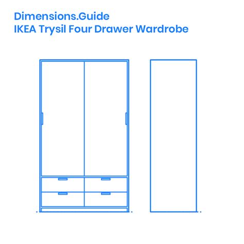 Ikea Trysil Four Drawer Wardrobe Dimensions And Drawings