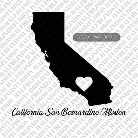 LDS California San Bernardino Mission decal svg digital file | Etsy