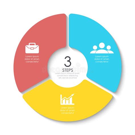 Set Of Round Infographic Diagram Circles Of Elements Or Steps Stock