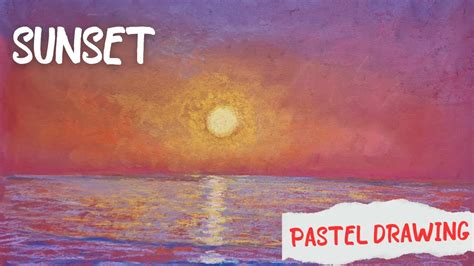 Sunset / Beautiful see / How to draw nature in pastel / Relaxing ...
