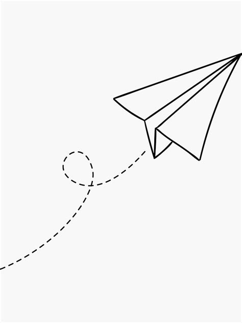 Paper Plane Flying | Simple Minimalist Illustration Cartoon